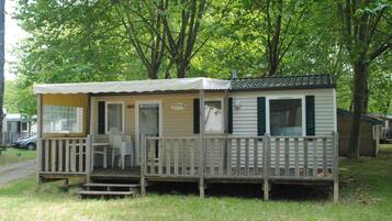 Mobile home - 3 soveværelser - terrasse (6/8 pers) | Individuelt design, individuel indretning, strygejern/strygebræt