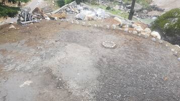 Outdoor banquet area
