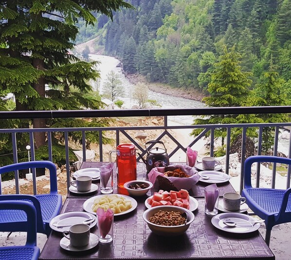 Deluxe Triple Room, Hill View | Balcony view - Shangrila sharda (Sharda)