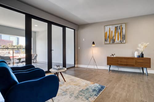 Exclusive Two-Bedroom Apartment with Balcony | Living area