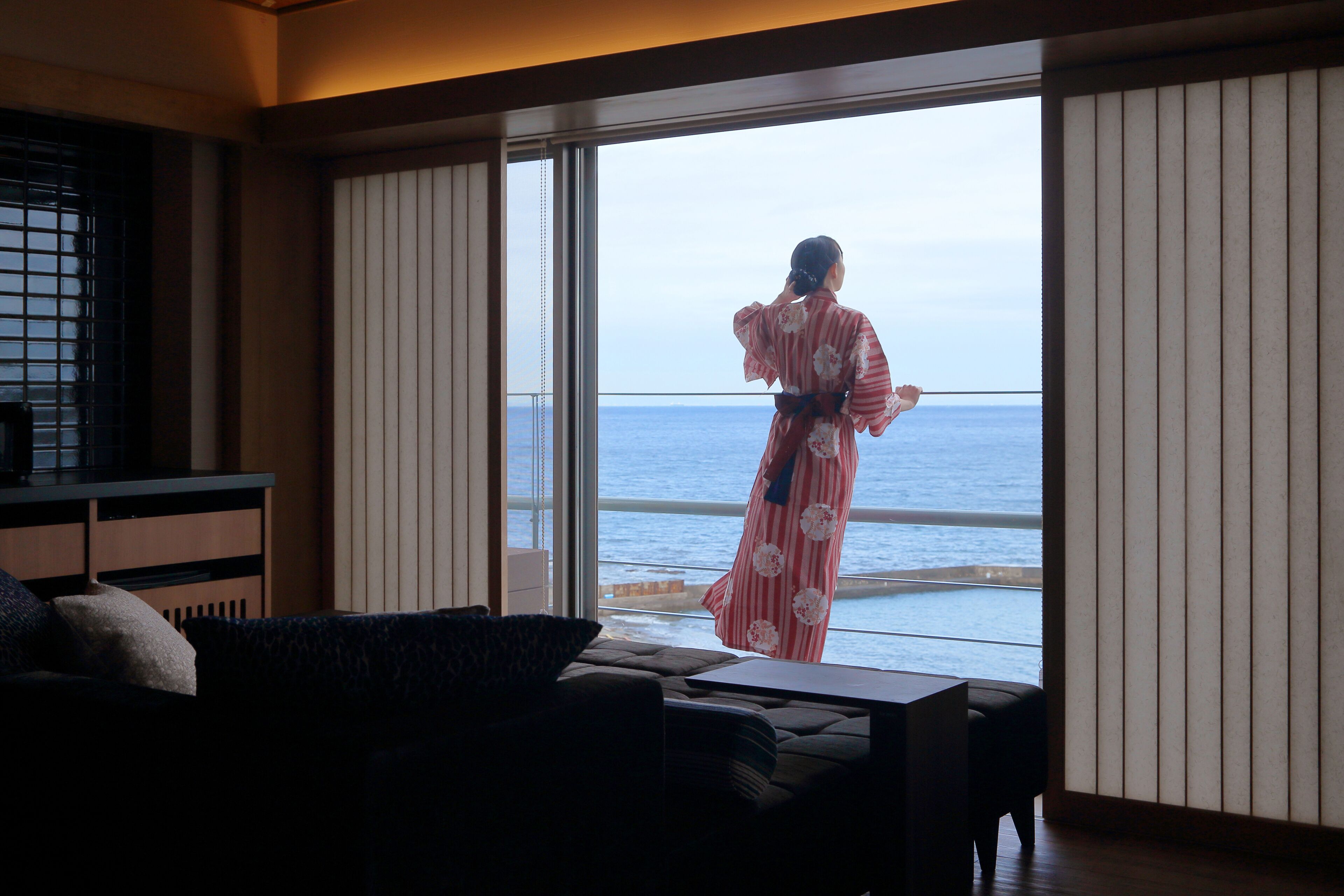 twin room with open-air bath | 1 bedroom, minibar, in-room safe, soundproofing