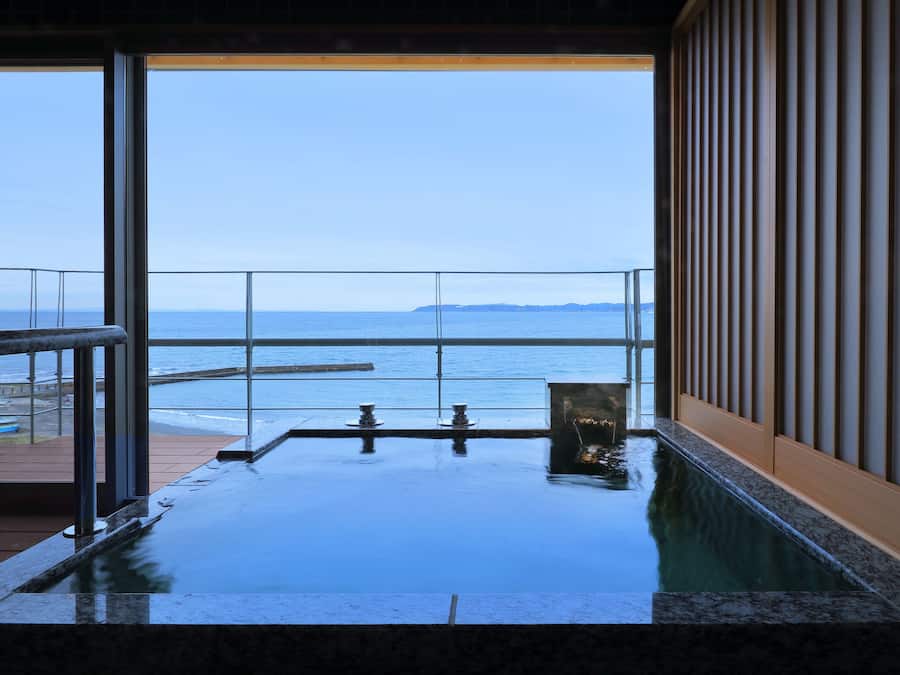 Twin Room with Open-air Bath | Private spa tub