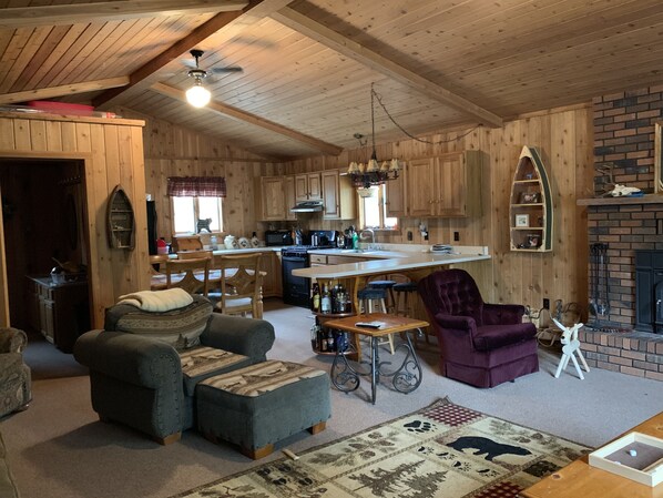 TV, fireplace, DVD player