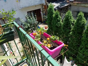 City-Maisonette, Blick auf den Innenhof | Terrasse/Patio