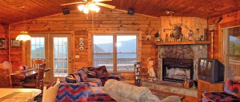 TV, fireplace, DVD player