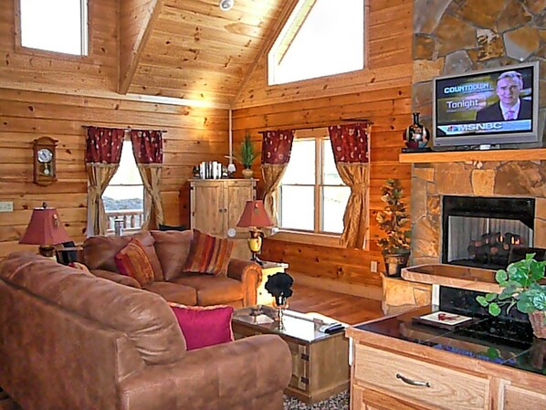 Fireplace, DVD player