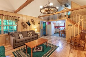 TV, fireplace, DVD player