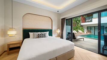 Phòng Deluxe, 1 giường cỡ king, có thể sử dụng hồ bơi | 1 phòng ngủ, két bảo mật tại phòng, bàn