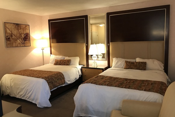 Basic Double Room, 2 Queen Beds | Desk, blackout drapes, iron/ironing board, WiFi (free)