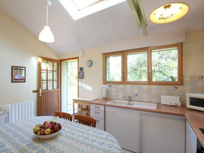 Fridge, microwave, dishwasher