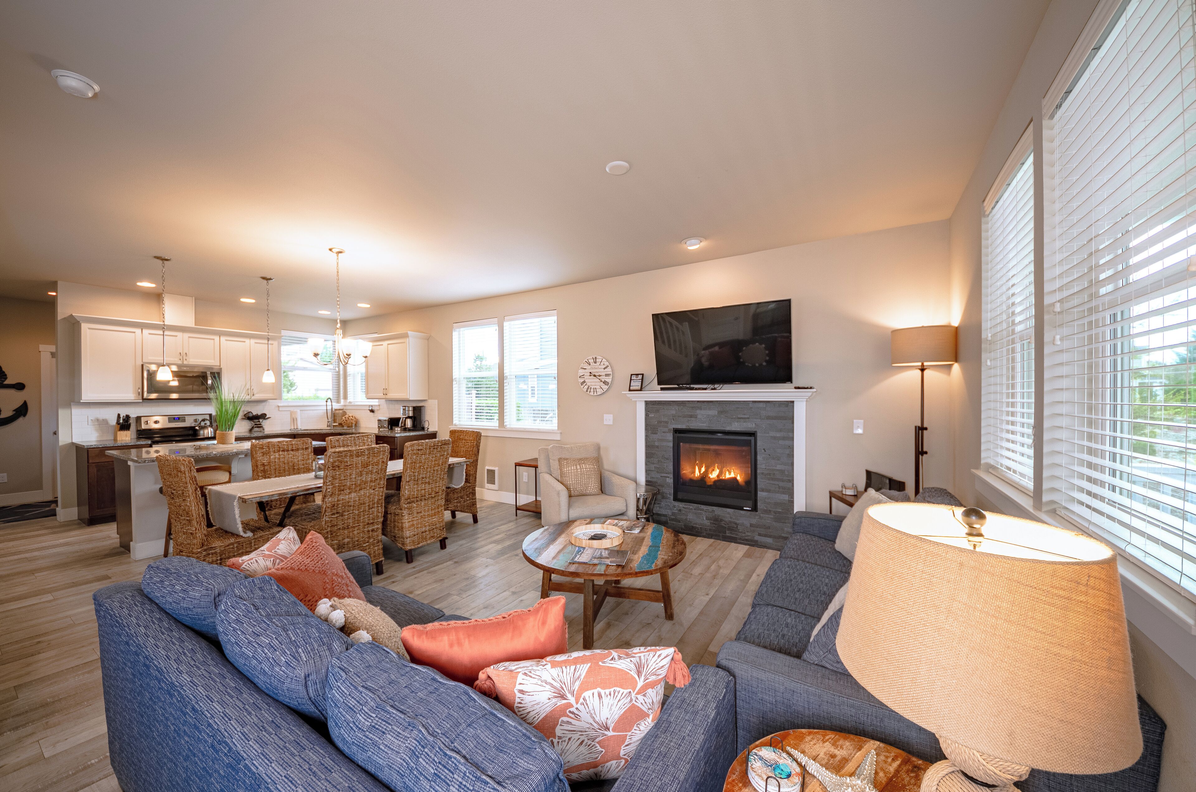 TV, fireplace, DVD player