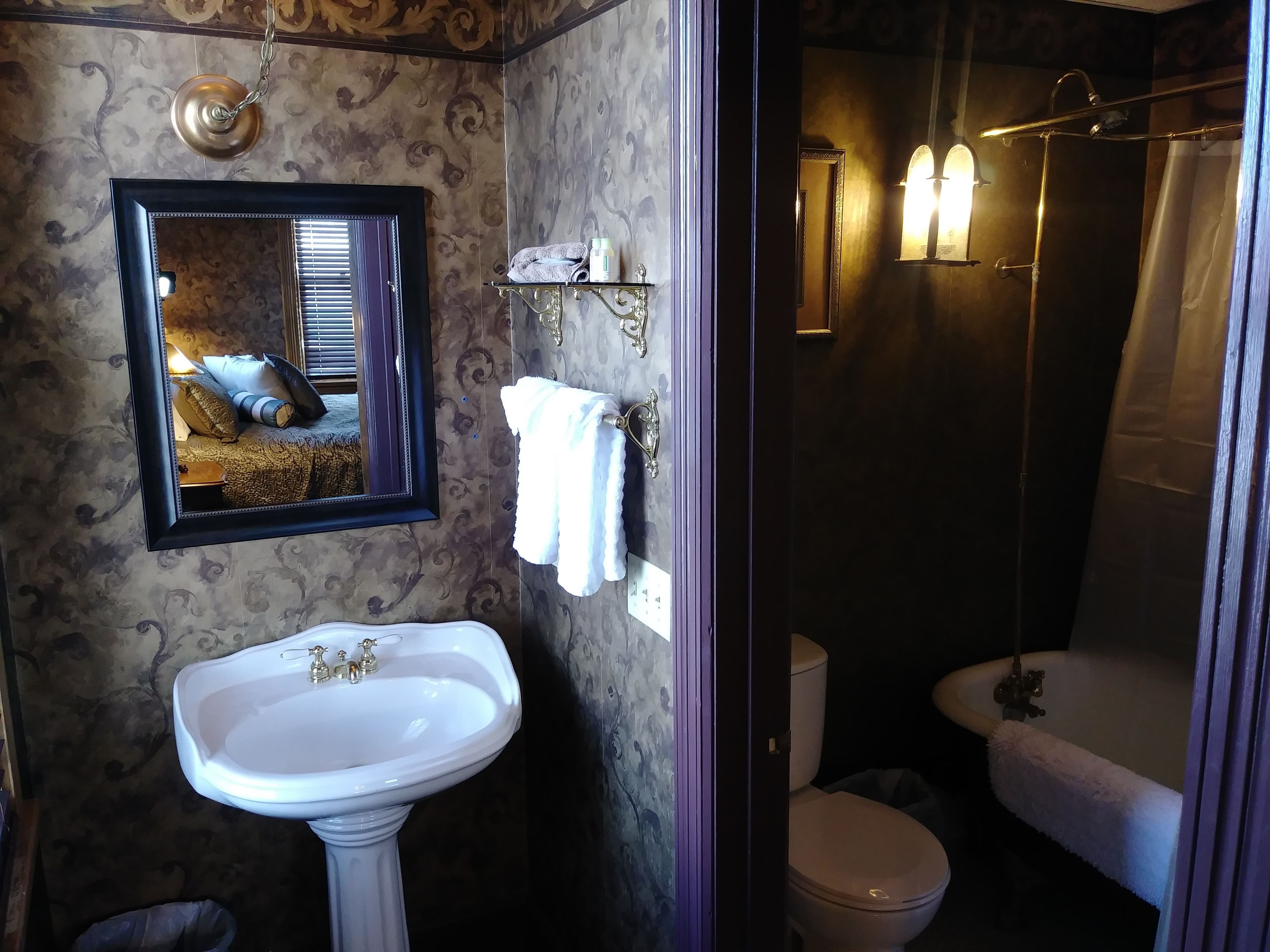 chef bob's suite (201) | bathroom | rainfall showerhead, designer toiletries, towels