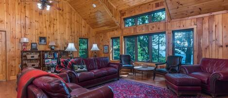 Televisión, reproductor de DVD, libros