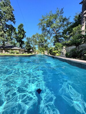 Outdoor pool, a heated pool - Indulge in Private Luxury: Gourmet Kitchen, Upscale Amenities (Houston)