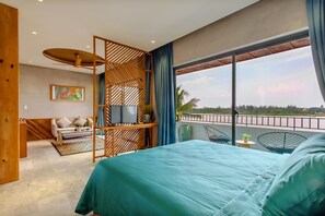 Deluxe-Studio, 1 Schlafzimmer, Balkon, Flussblick | Ausblick vom Zimmer