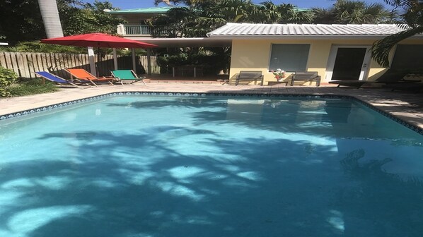 Outdoor pool, a heated pool