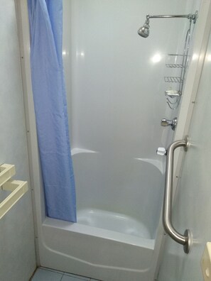 Family Unit, Multiple Beds | Bathroom | Shower, soap - Camp Elim (Forster)