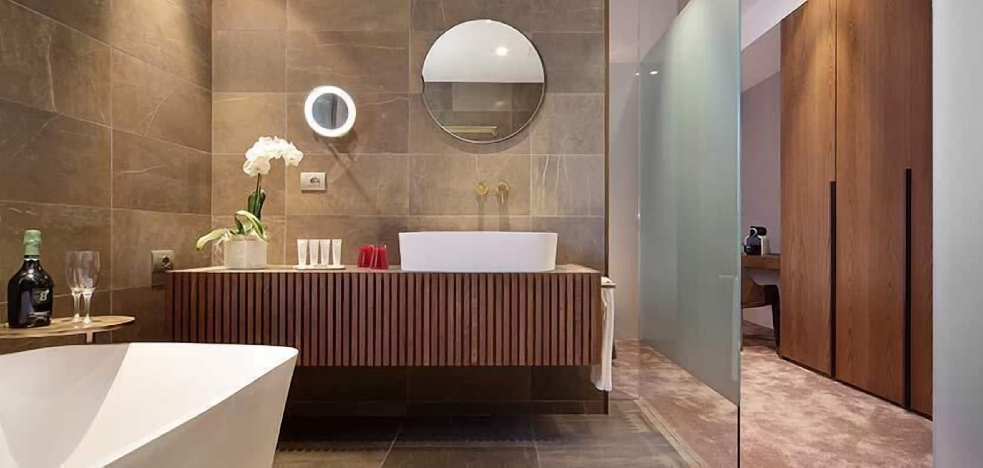 free toiletries, hair dryer, bathrobes, slippers