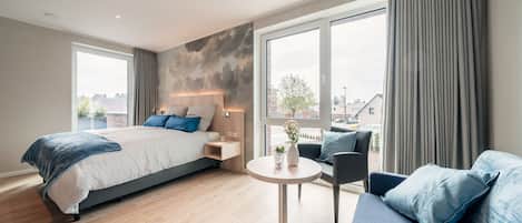 Deluxe-Doppelzimmer, Gartenblick | Wohnbereich