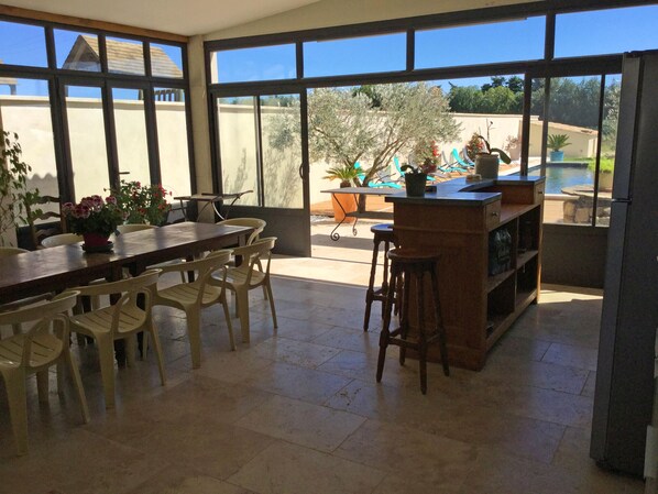 Dining - Vacation rental house pool LES VIGNERES LS2-338 (Cavaillon)