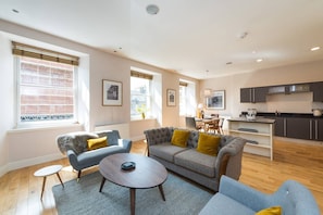 Apartment (2 Bedrooms) | Living room | Flat-screen TV, streaming services