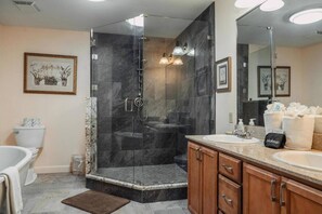 Hair dryer, towels