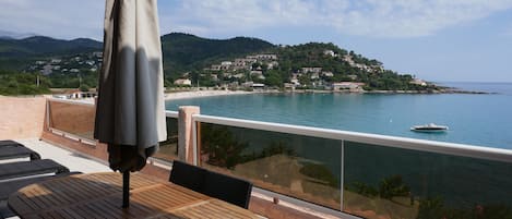 Appartement, uitzicht op zee | Terras