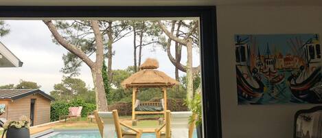 Piscine extérieure, piscine chauffée