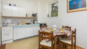 Leilighet | Eget kjøkken | Kjøleskap, mikrobølgeovn, kokeplater og vannkoker