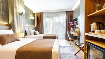 1 habitación, cortinas blackout y sistema de insonorización