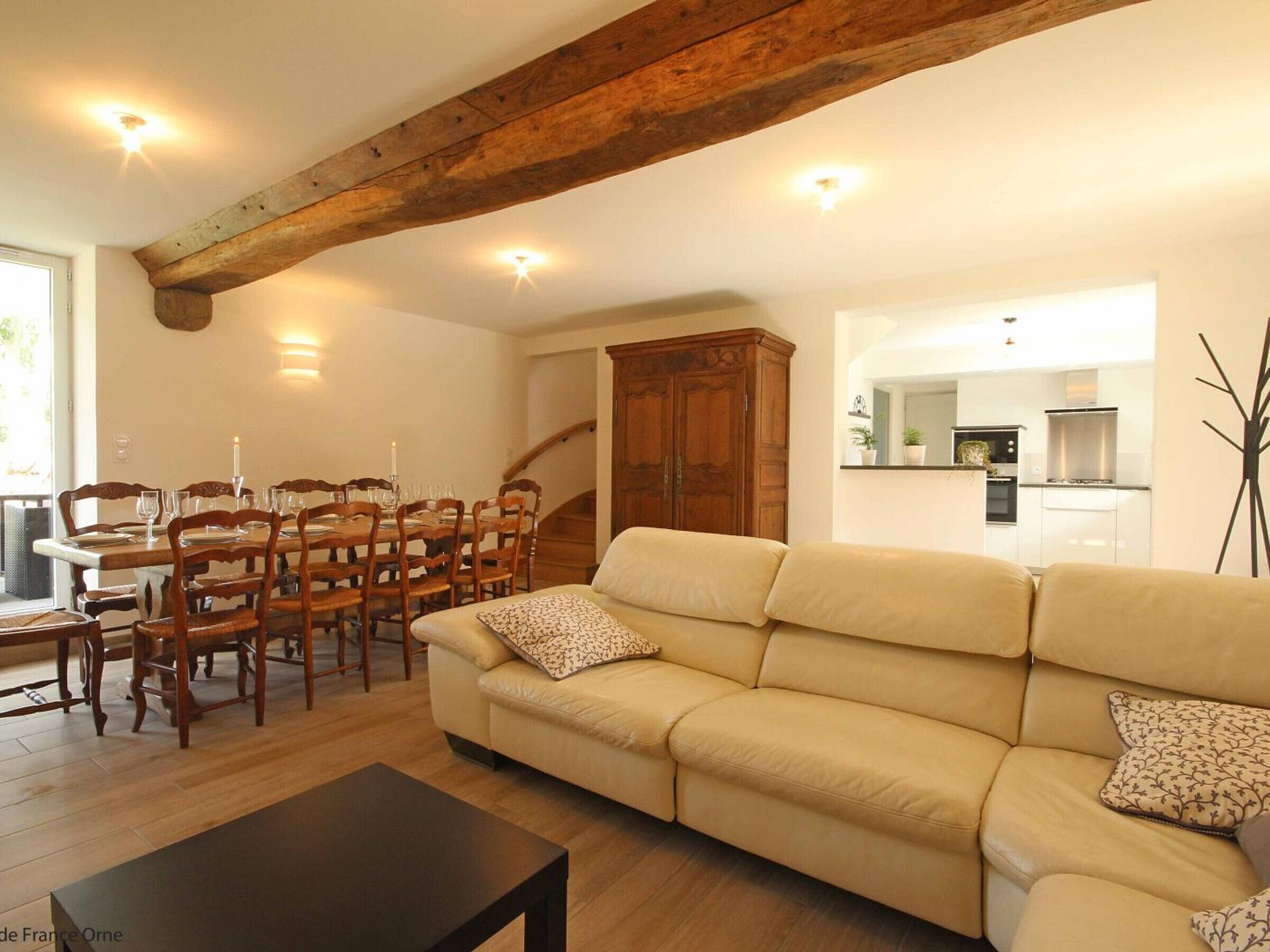 Televisión, chimenea, mesa de ping pong