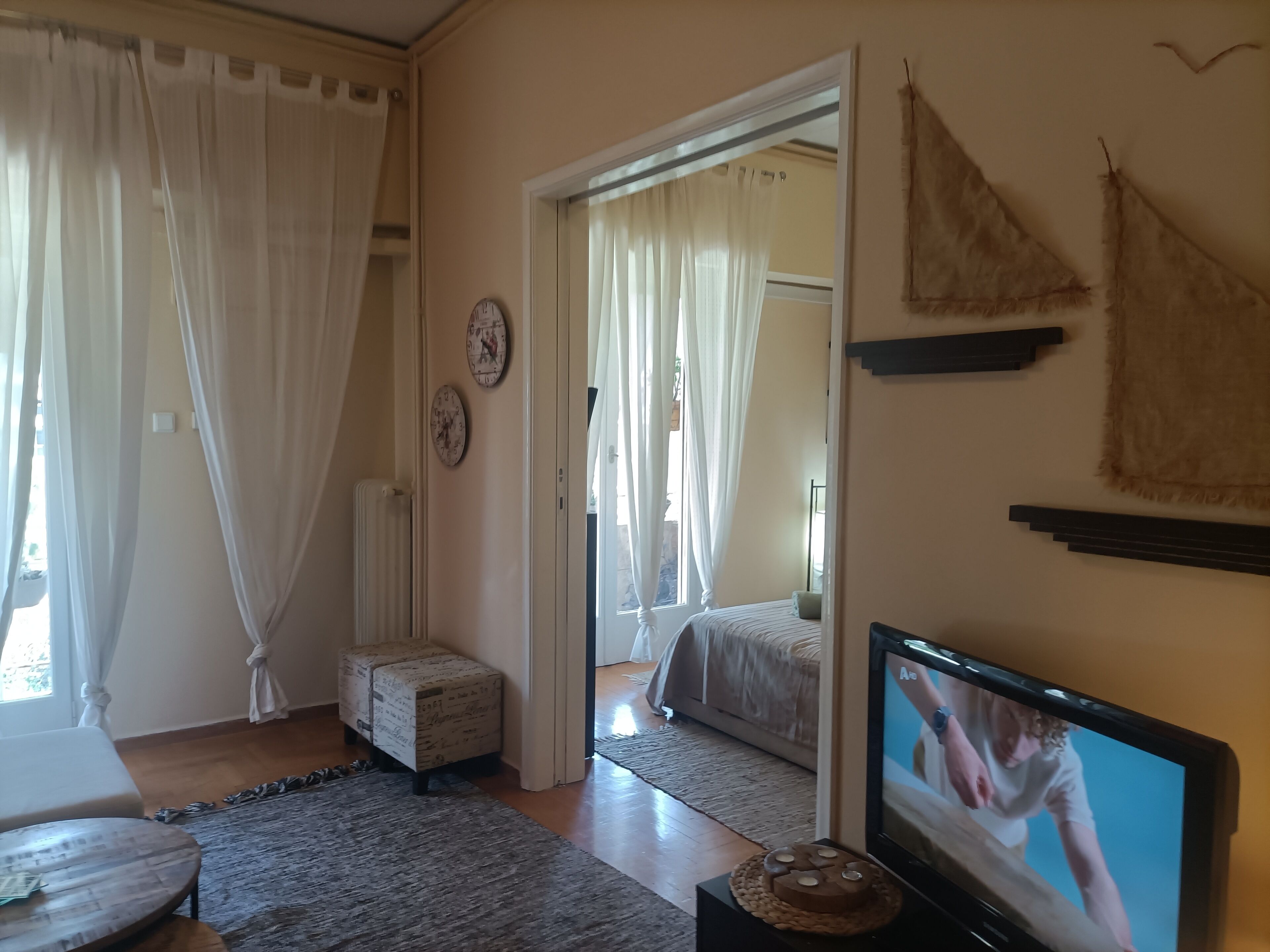 Leilighet, 1 soverom | Oppholdsrom | Flatskjerm-TV