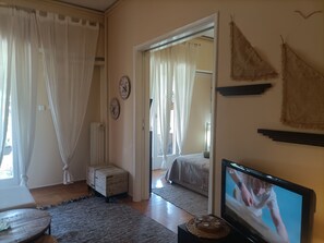 Apartment, 1 Bedroom | Living room | Flat-screen TV - Charming Retreat (Athens)