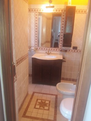 シャワー、ビデ、タオル