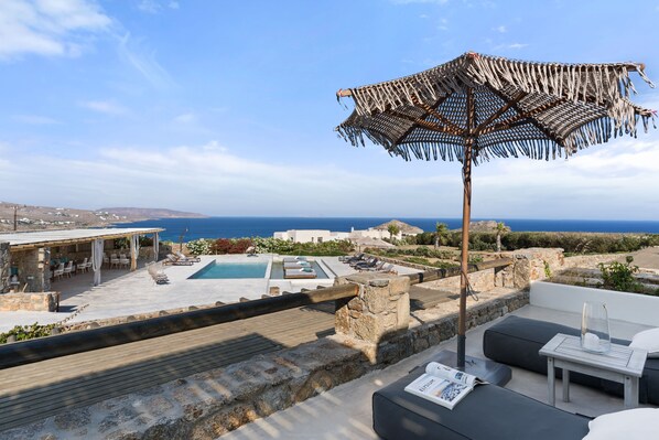 Superior Suite, Jetted Tub, Sea View | Balcony view