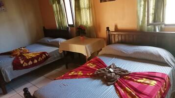 Double Room, 2 Double Beds | Blackout drapes, free WiFi, bed sheets