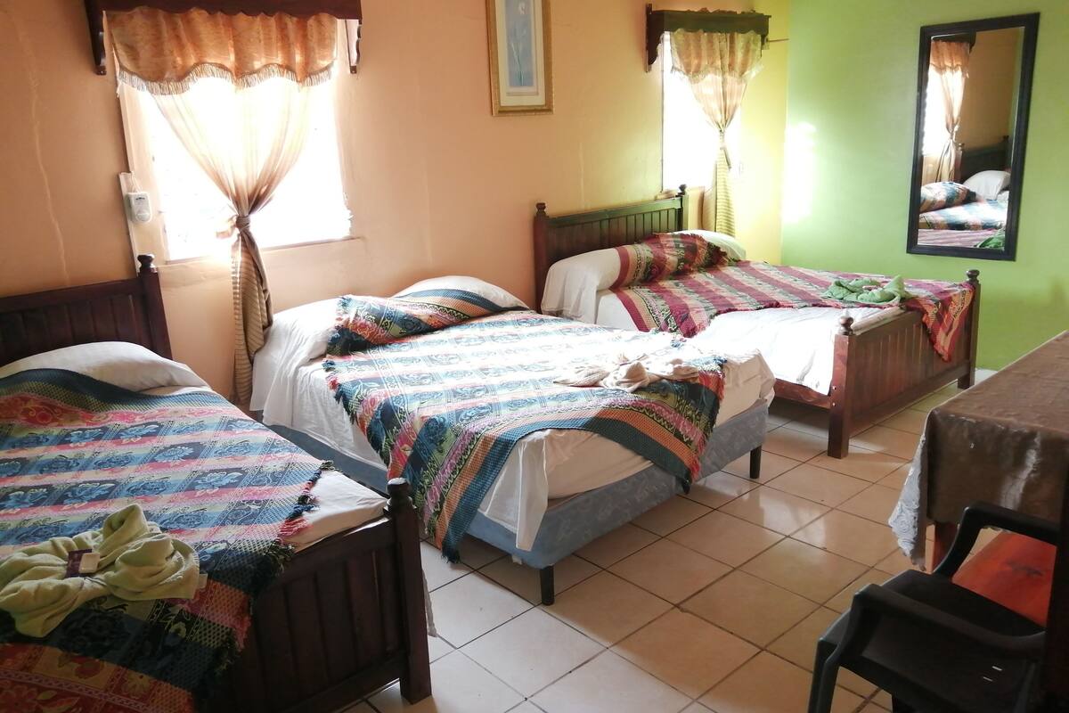 Triple Room, Multiple Beds | Blackout drapes, WiFi (free), bed sheets