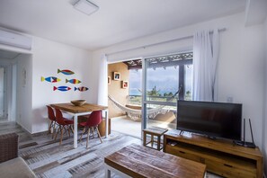 42-inch flat-screen TV with digital channels, TV