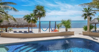 Best beachfront home for  a heated pool!  Just north of Tulum