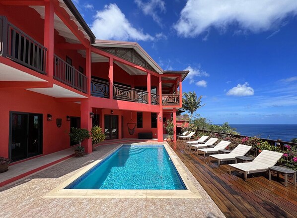 Outdoor pool, a heated pool