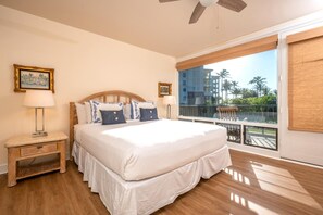 2 bedrooms, premium bedding, iron/ironing board, travel cot