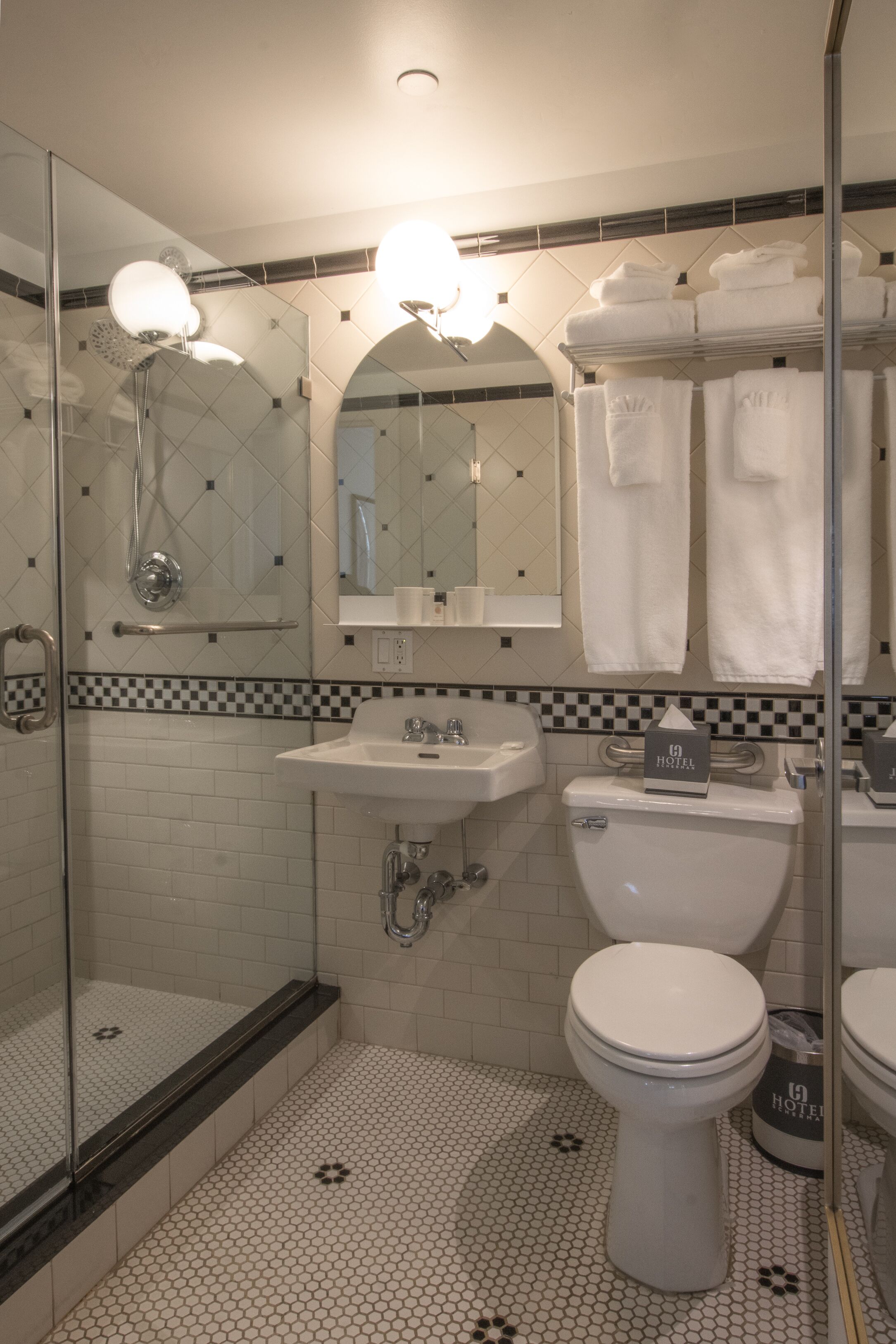 shower, rainfall showerhead, free toiletries, hair dryer