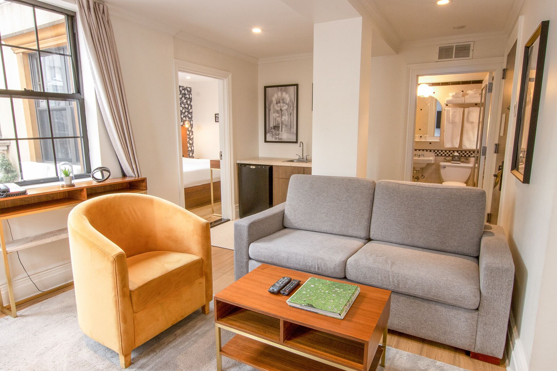 Penthouse, 2 Bedroom, 1 Bathroom, Terrace Suite | Living area | 50-inch LCD TV with cable channels, TV