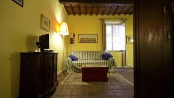 TV, lettore DVD, libri