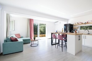 Apartment, 1 Bedroom, Patio | Living area | Flat-screen TV - The Olive Grove Cottage by Konnect, 2.5 km from Ipsos (Corfu)