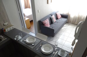 49-inch flat-screen TV with cable channels, TV - Bello Departamento San Ignacio (Santiago)