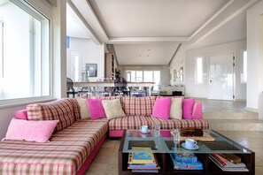 TV, fireplace, DVD player, books