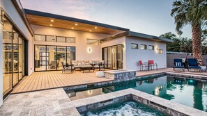 Outdoor pool, a heated pool