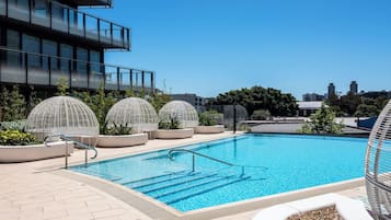 Outdoor pool, free cabanas