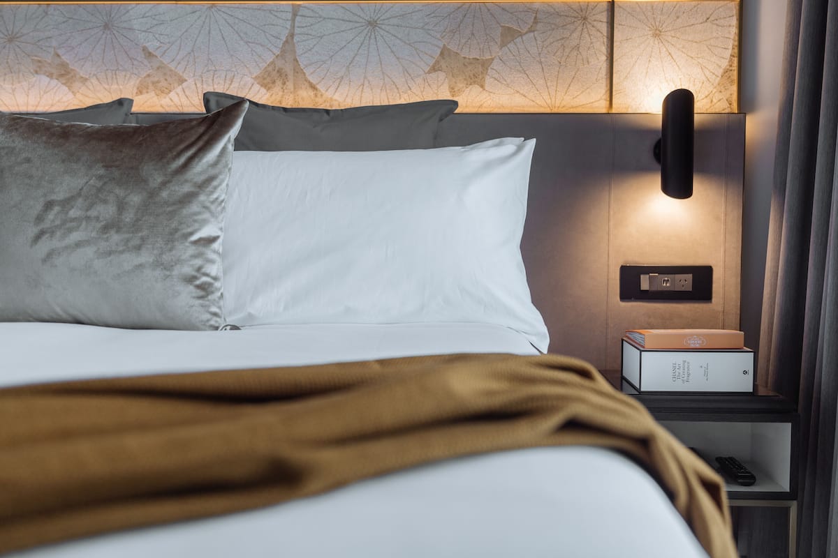 Egyptian cotton sheets, premium bedding, down duvets, memory-foam beds